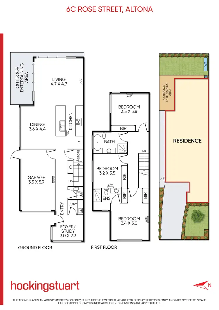 Floorplan of Homely townhouse listing, 6C Rose Street, Altona VIC 3018