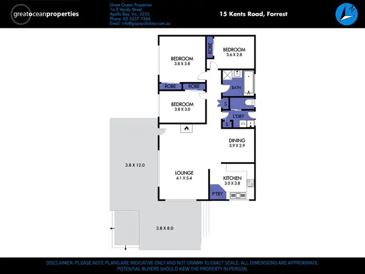 Floorplan of Homely house listing, 15 Kents Road, Forrest VIC 3236