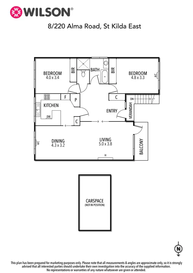 Floorplan of Homely apartment listing, 8/220 Alma Road, St Kilda East VIC 3183