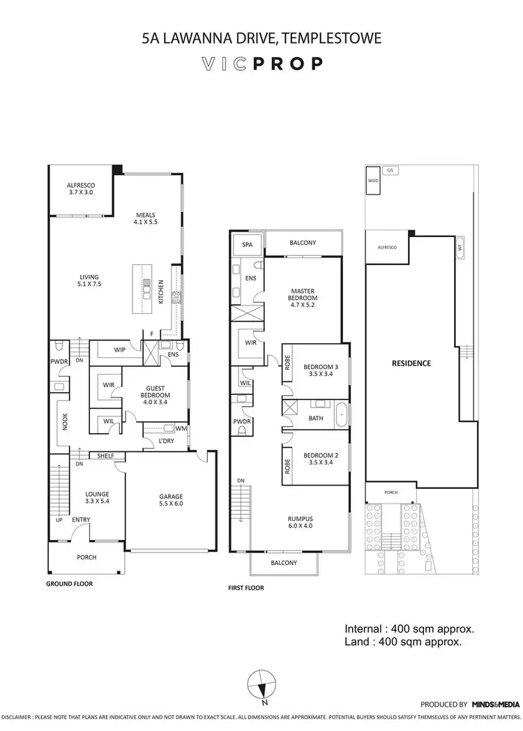 Floorplan of Homely townhouse listing, 5a Lawanna Drive, Templestowe VIC 3106