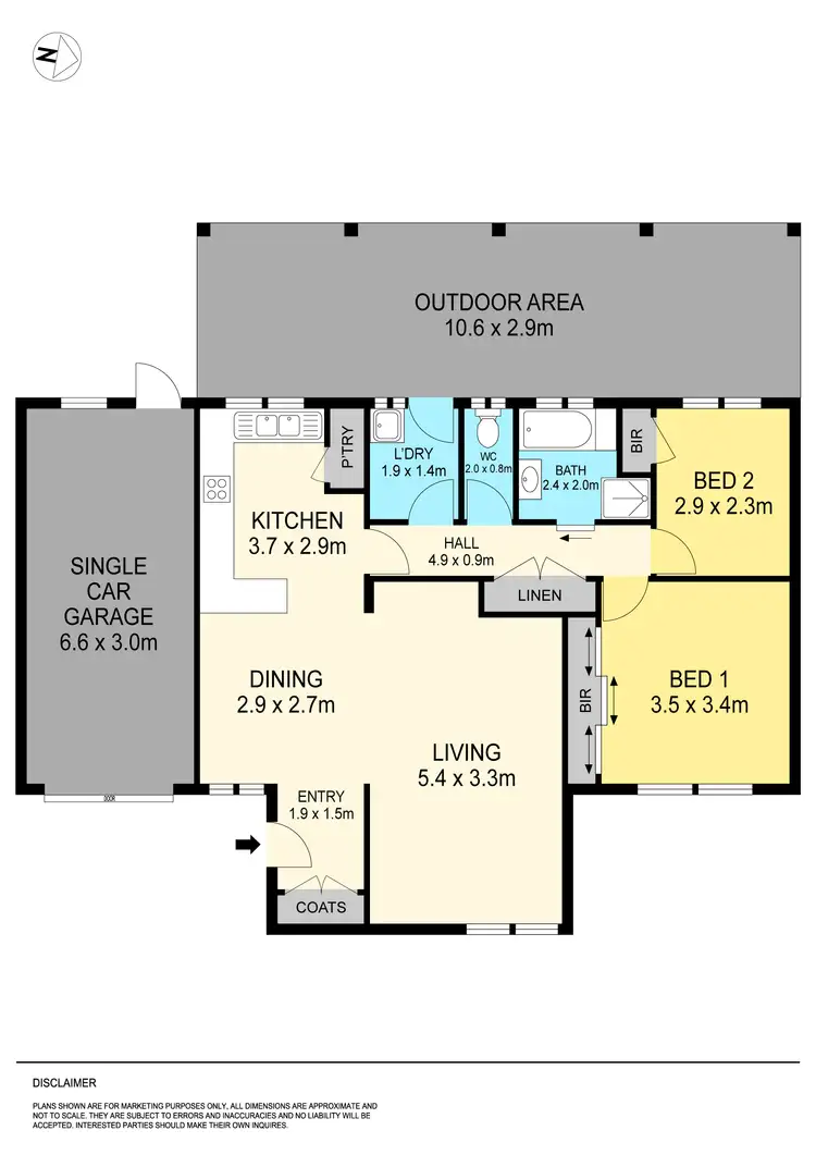 Floorplan of Homely unit listing, 2/1044 Howitt Street, Wendouree VIC 3355