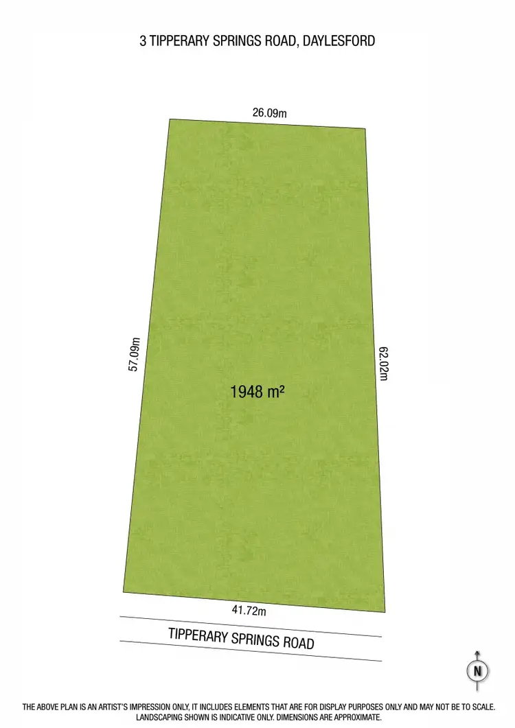 Floorplan of Homely land listing, 3 Tipperary Springs Road, Daylesford VIC 3460