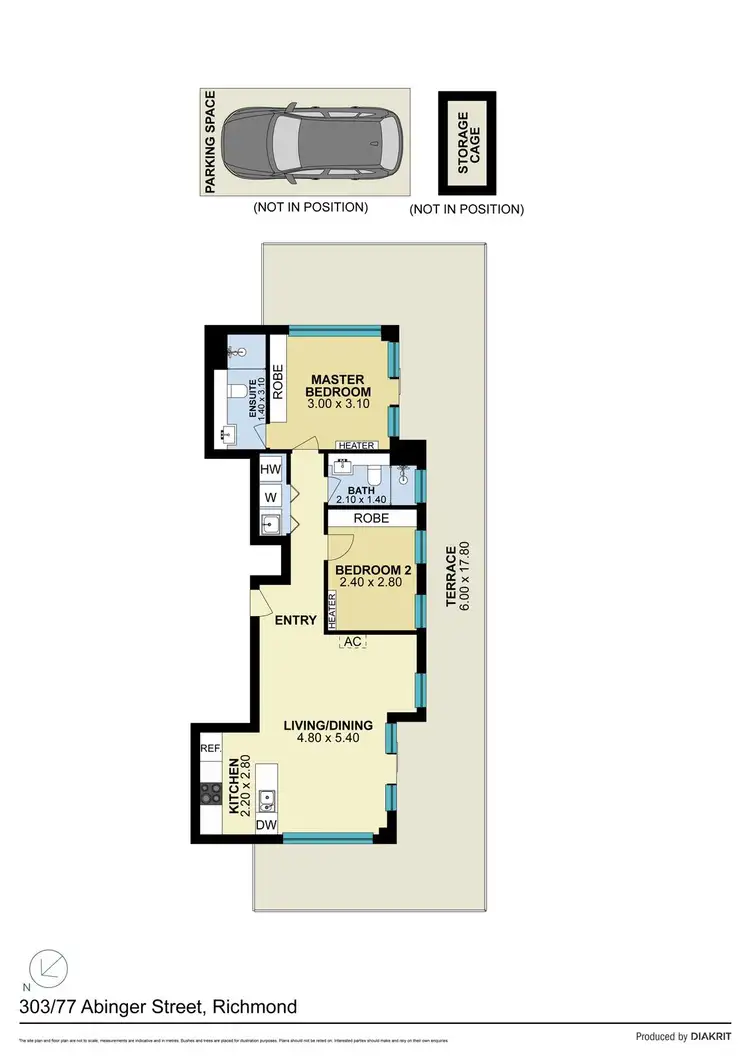 Floorplan of Homely apartment listing, 303/77 Abinger Street, Richmond VIC 3121