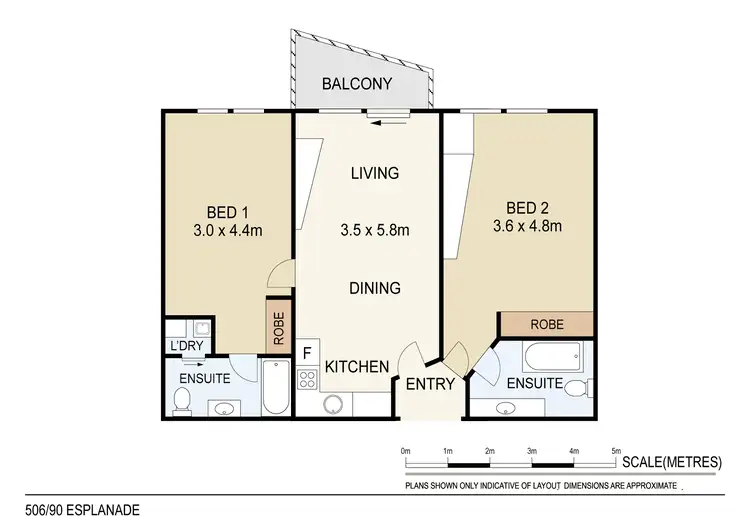 Floorplan of Homely unit listing, 506/90 Esplanade, Darwin City NT 800