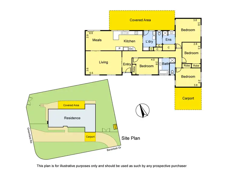 Floorplan of Homely house listing, 1 Baranbali Grove, Greensborough VIC 3088