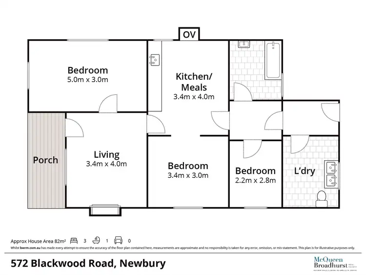 Floorplan of Homely house listing, 572 Blackwood Road, Newbury VIC 3458