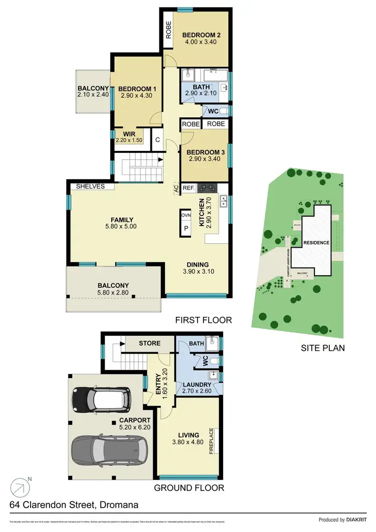 Floorplan of Homely house listing, 64 Clarendon Street, Dromana VIC 3936