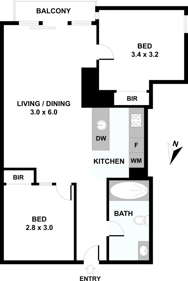 Floorplan of Homely apartment listing, 402/18 Finlay Place, Carlton VIC 3053