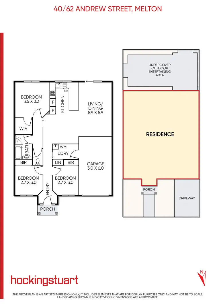 Floorplan of Homely unit listing, 40/62 Andrew Street, Melton South VIC 3338