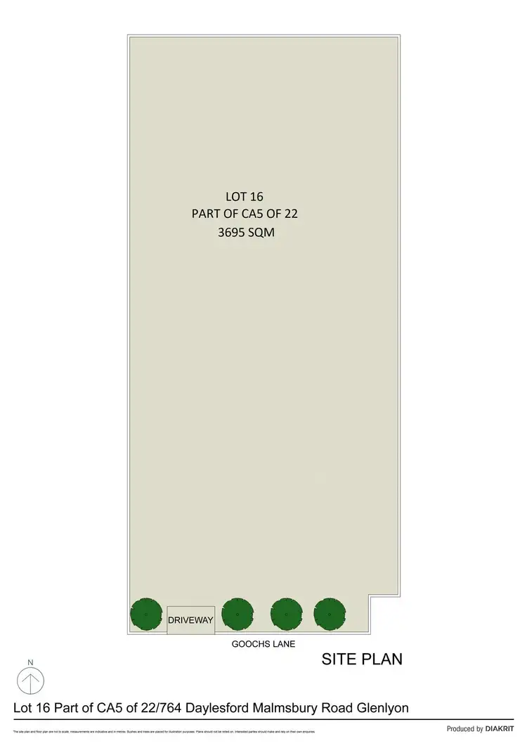 Floorplan of Homely land listing, CA5 of 22 (LOT 16)/764 Daylesford Malmsbury Road, Glenlyon VIC 3461