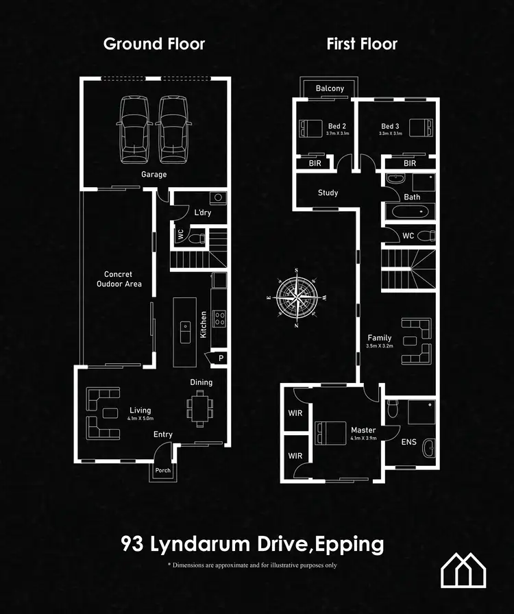 Floorplan of Homely house listing, 93 Lyndarum Drive, Epping VIC 3076