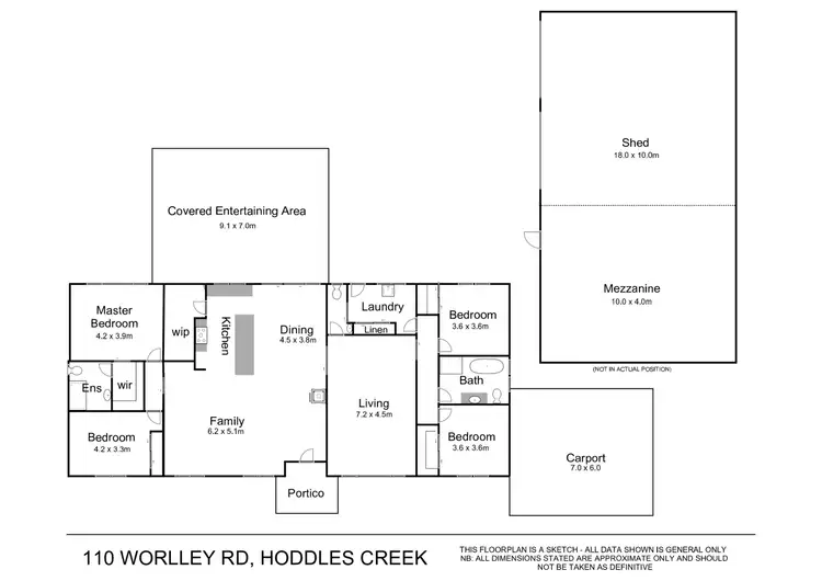 Floorplan of Homely land listing, 110 Worlley Road, Hoddles Creek VIC 3139