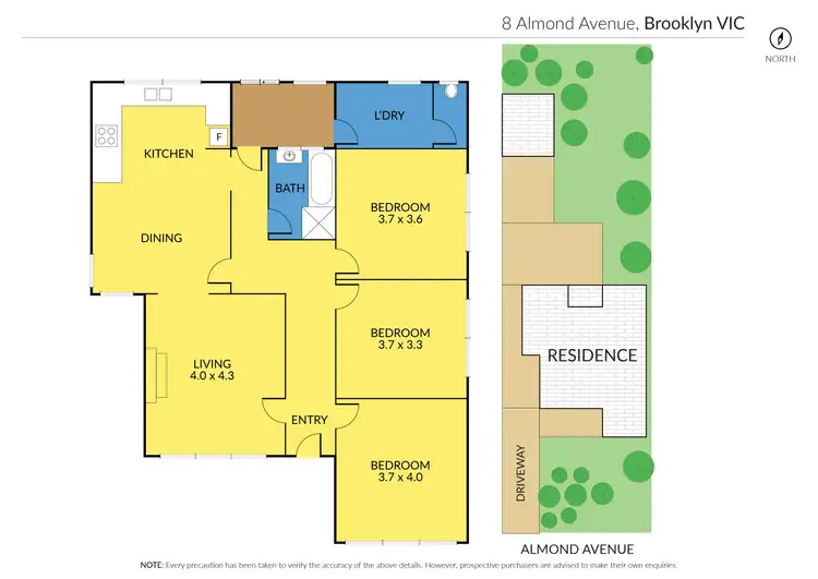 Floorplan of Homely house listing, 8 Almond Avenue, Brooklyn VIC 3012
