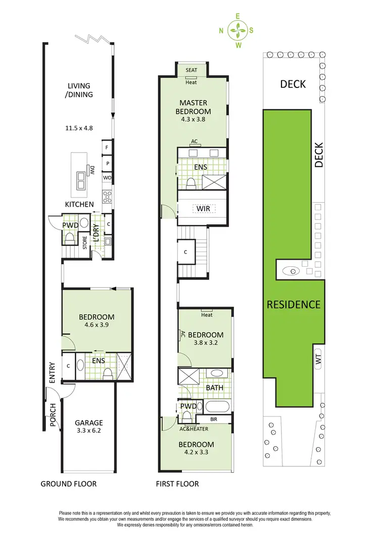 Floorplan of Homely townhouse listing, 38b Cedar Street, Caulfield South VIC 3162