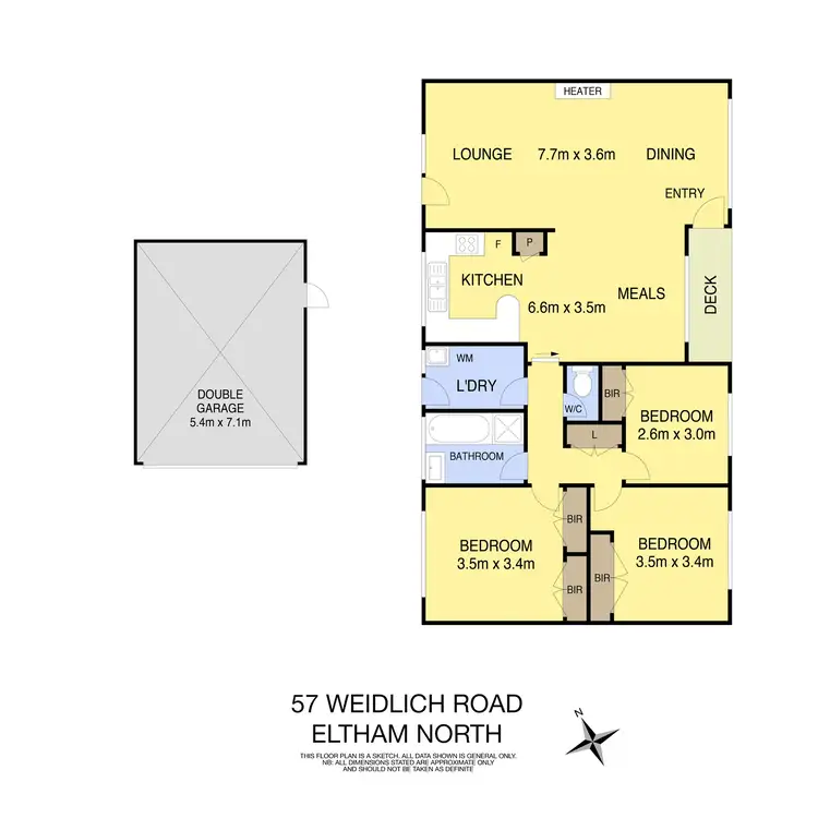 Floorplan of Homely house listing, 57 Weidlich Road, Eltham North VIC 3095