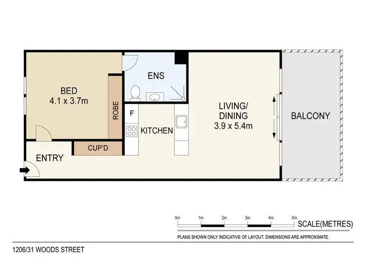 Floorplan of Homely unit listing, 1206/31 Woods Street, Darwin City NT 800