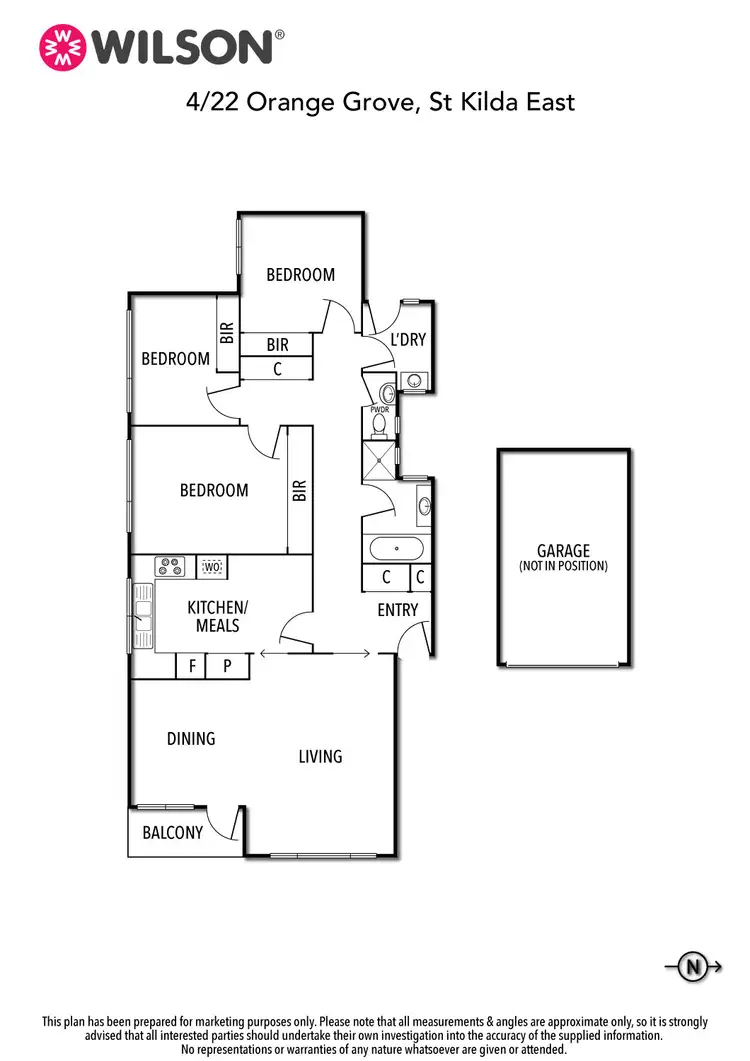 Floorplan of Homely apartment listing, 4/22 Orange Grove, St Kilda East VIC 3183