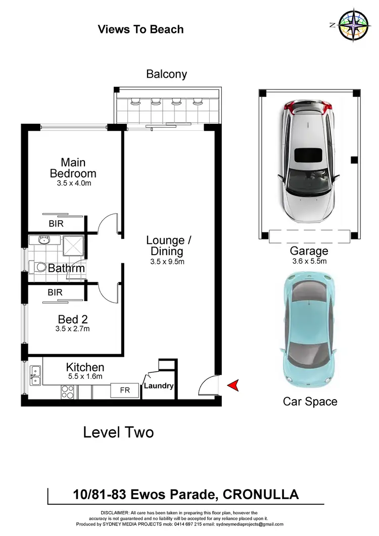Floorplan of Homely unit listing, 10/81-83 Ewos Parade, Cronulla NSW 2230