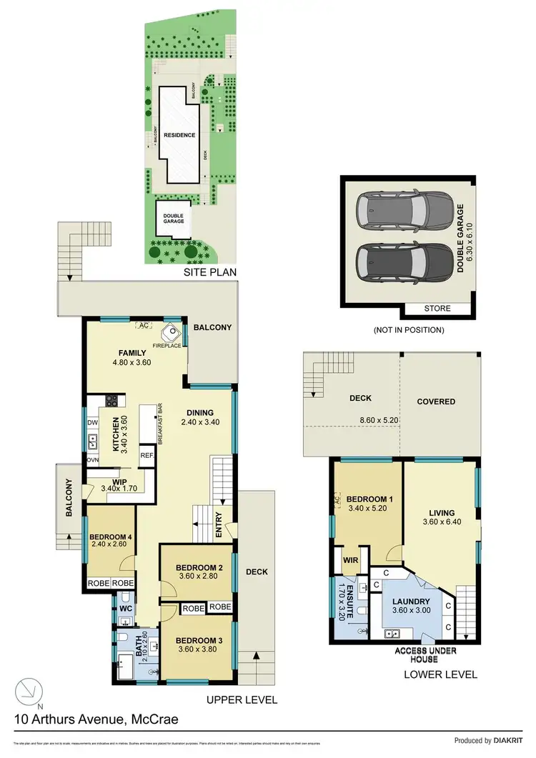 Floorplan of Homely house listing, 10 Arthurs Avenue, Mccrae VIC 3938