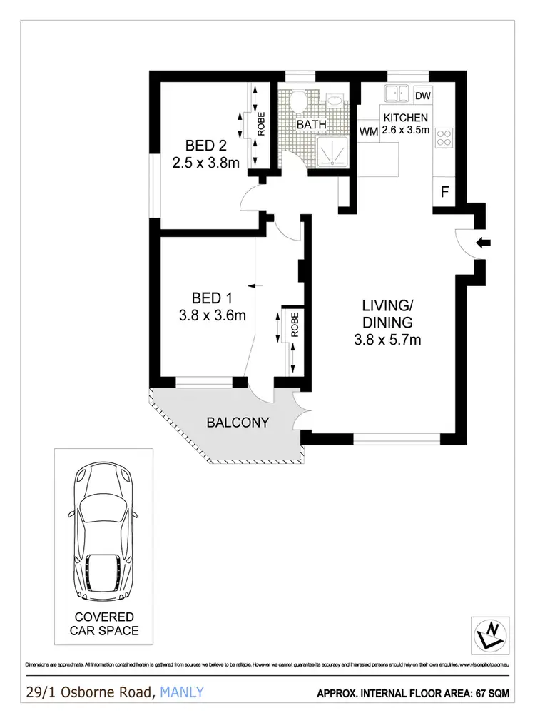 Floorplan of Homely apartment listing, 29/1 Osborne Road, Manly NSW 2095