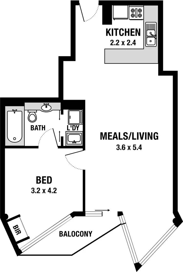 Floorplan of Homely apartment listing, 1210/333 Exhibition Street, Melbourne VIC 3000