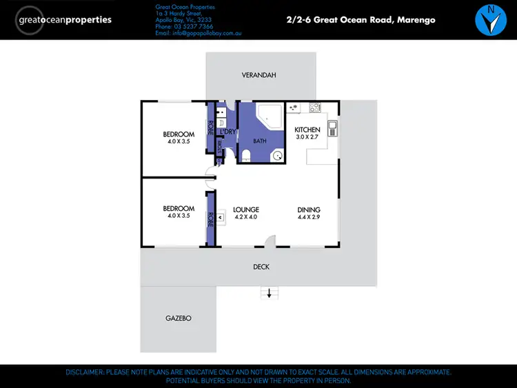 Floorplan of Homely house listing, 2/2-6 Great Ocean Road, Marengo VIC 3233