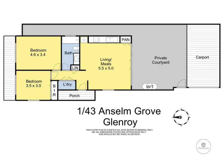 Floorplan of Homely house listing, 1/43 Anselm Grove, Glenroy VIC 3046