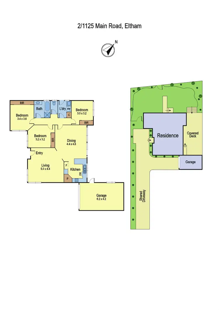 Floorplan of Homely unit listing, 2/1125 Main Road, Eltham VIC 3095