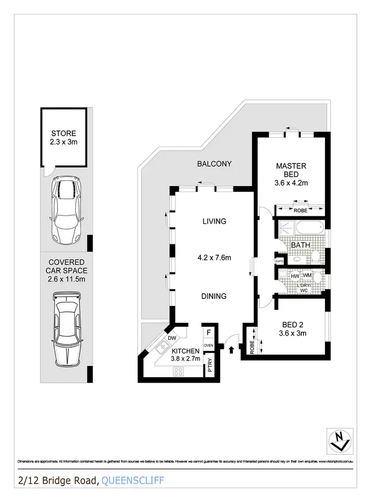 Floorplan of Homely apartment listing, 2/12 Bridge Road, Queenscliff NSW 2096