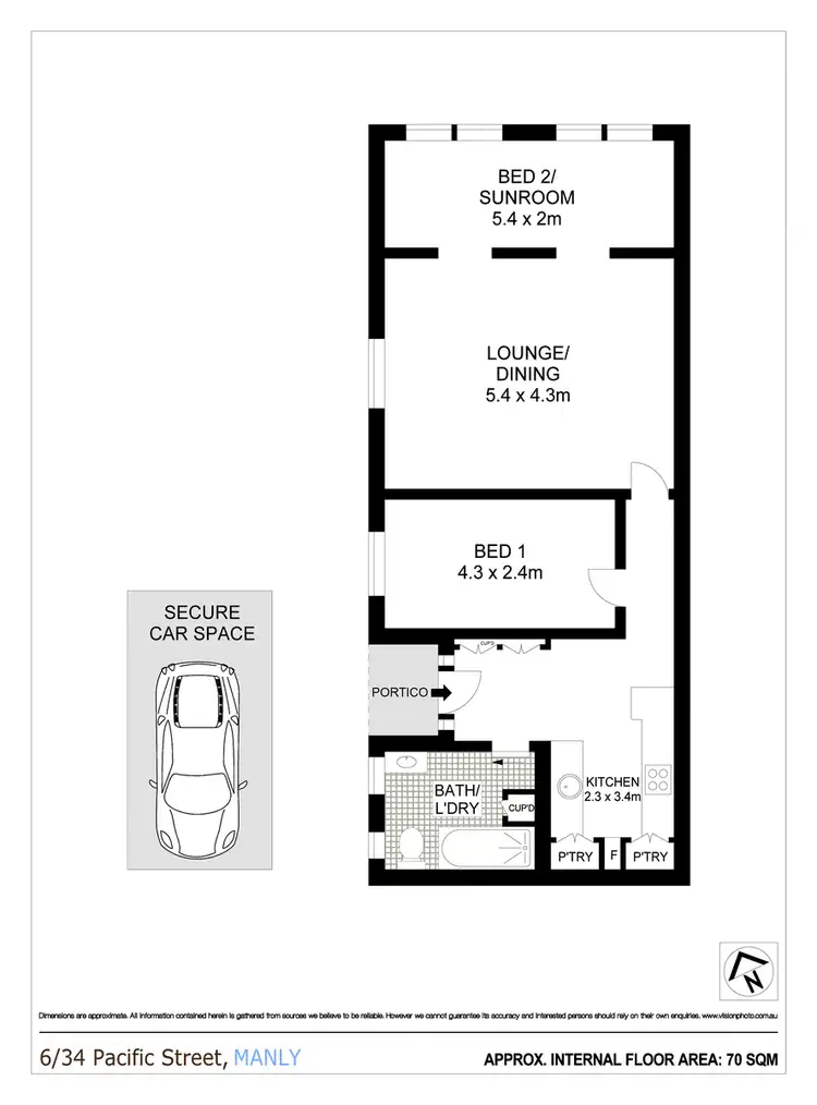 Floorplan of Homely apartment listing, 6/34 Pacific Street, Manly NSW 2095