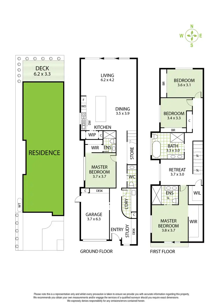 Floorplan of Homely townhouse listing, 40b Gnarwyn Road, Carnegie VIC 3163