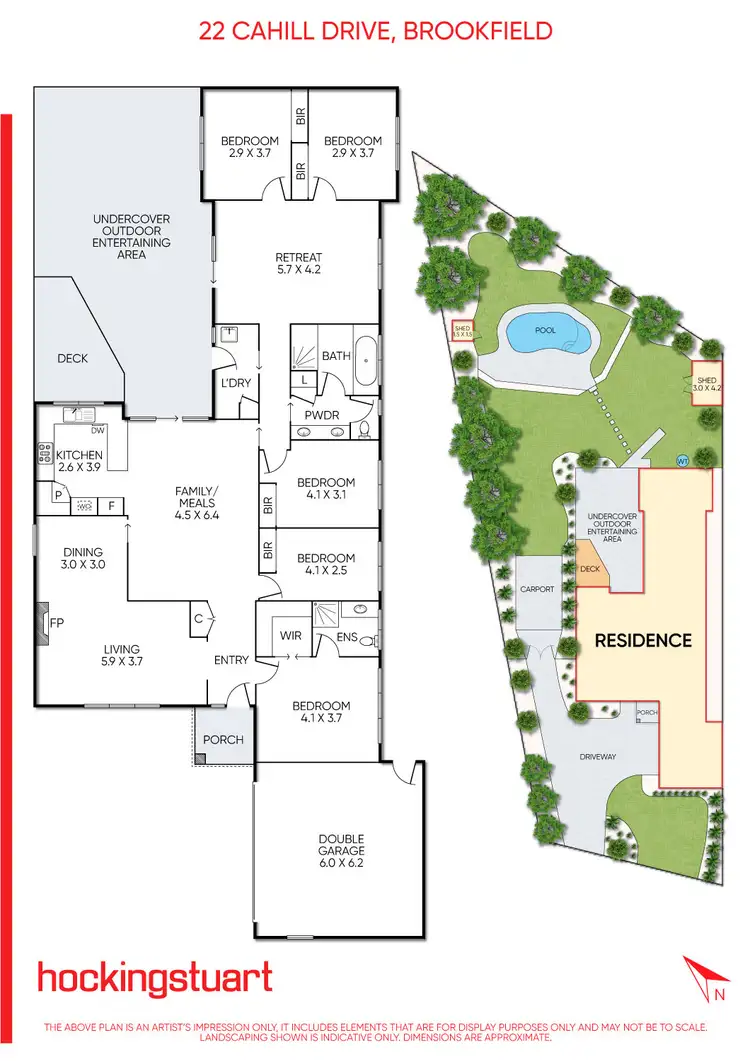 Floorplan of Homely house listing, 22 Cahill Drive, Brookfield VIC 3338