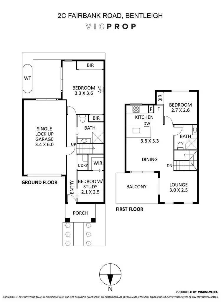 Floorplan of Homely townhouse listing, 2C Fairbank Road, Bentleigh VIC 3204