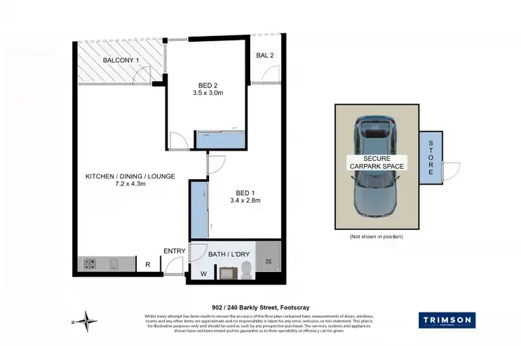 Floorplan of Homely apartment listing, 902/240 Barkly Street, Footscray VIC 3011
