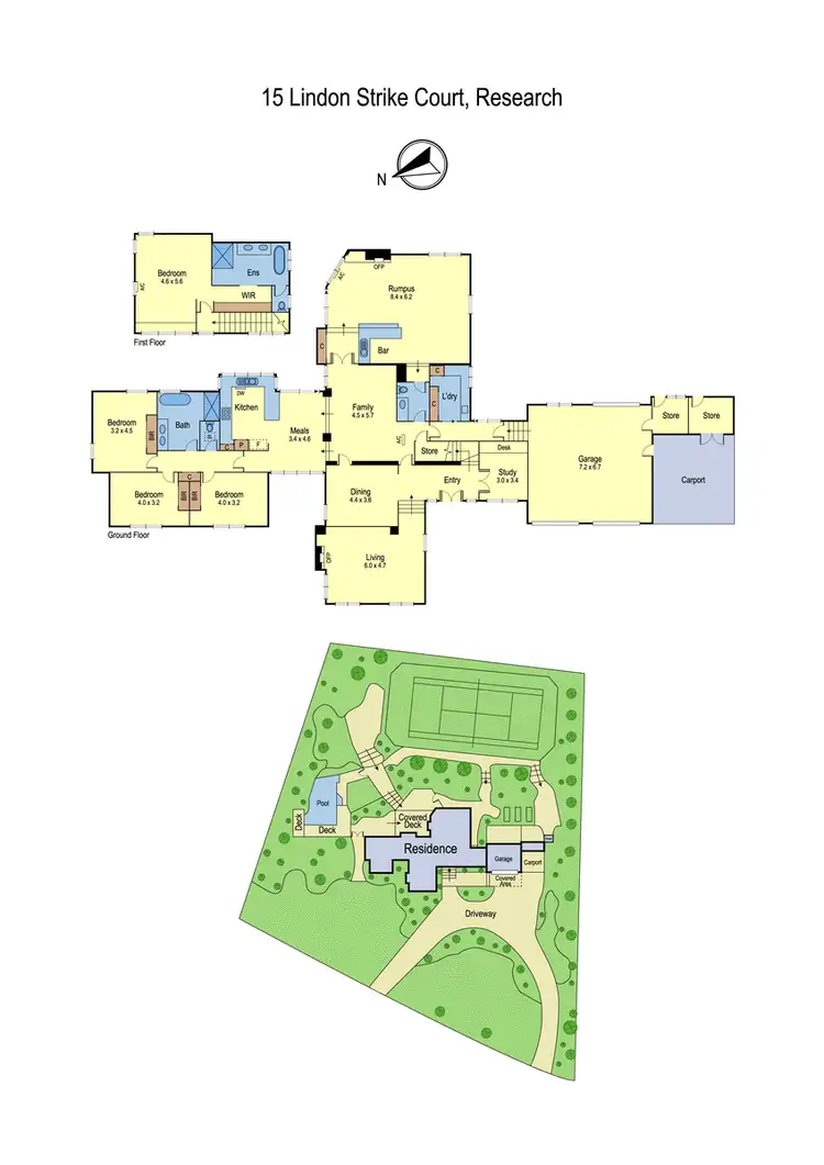 Floorplan of Homely house listing, 15 Lindon Strike Court, Research VIC 3095