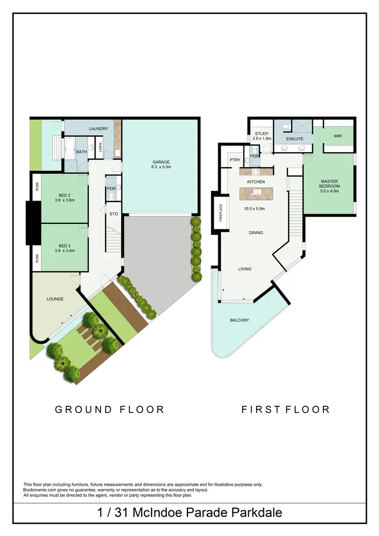 Floorplan of Homely townhouse listing, 1/31 McIndoe Parade, Parkdale VIC 3195