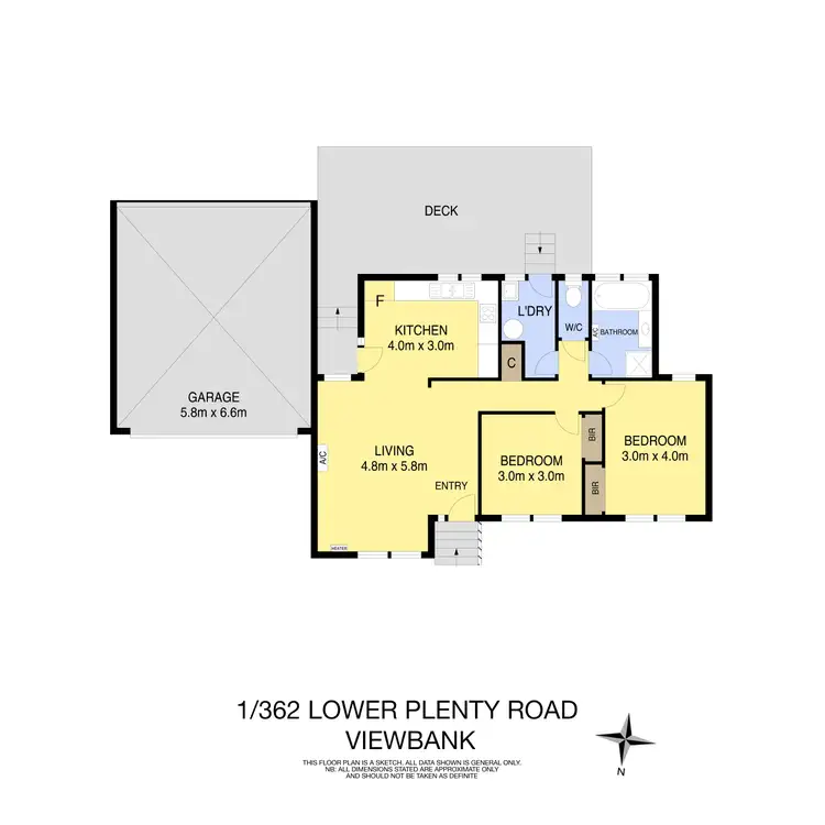 Floorplan of Homely unit listing, 1/362 Lower Plenty Road, Viewbank VIC 3084