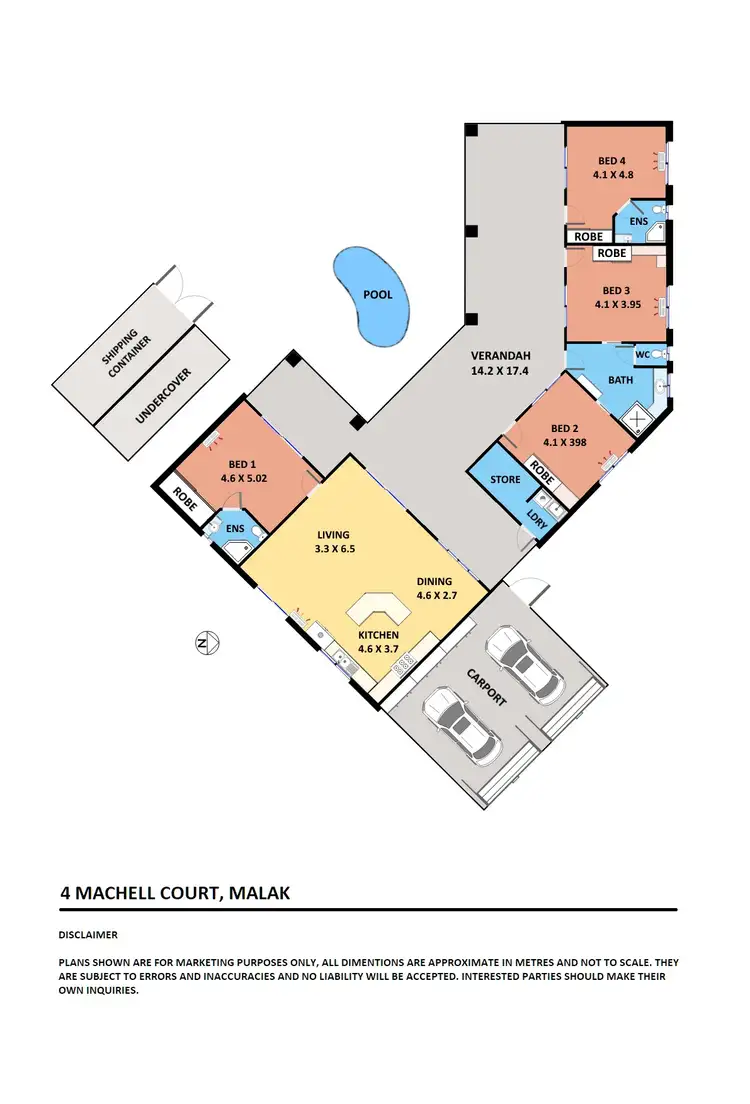 Floorplan of Homely house listing, 4 Machell Court, Malak NT 812