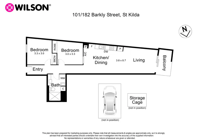 Floorplan of Homely apartment listing, 101/182 Barkly Street, St Kilda VIC 3182
