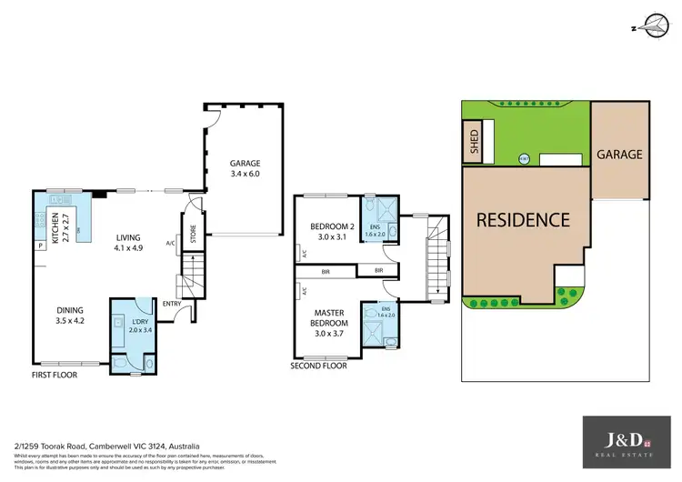 Floorplan of Homely townhouse listing, 2/1259 Toorak Road, Camberwell VIC 3124