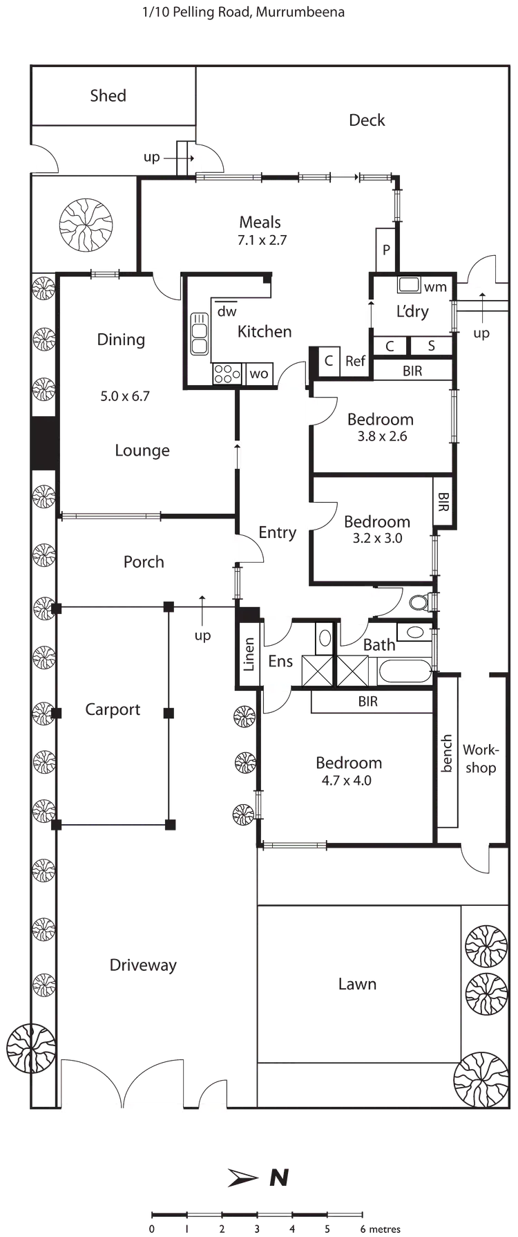 Floorplan of Homely unit listing, 1/10 Pelling Road, Murrumbeena VIC 3163