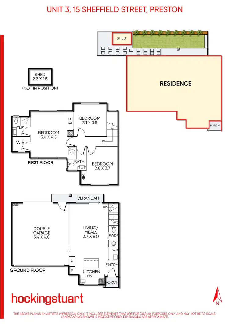 Floorplan of Homely townhouse listing, 3/15 Sheffield Street, Preston VIC 3072