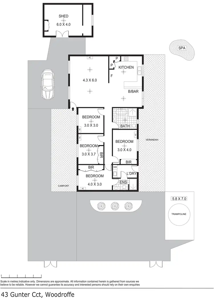 Floorplan of Homely house listing, 43 Gunter Circuit, Woodroffe NT 830
