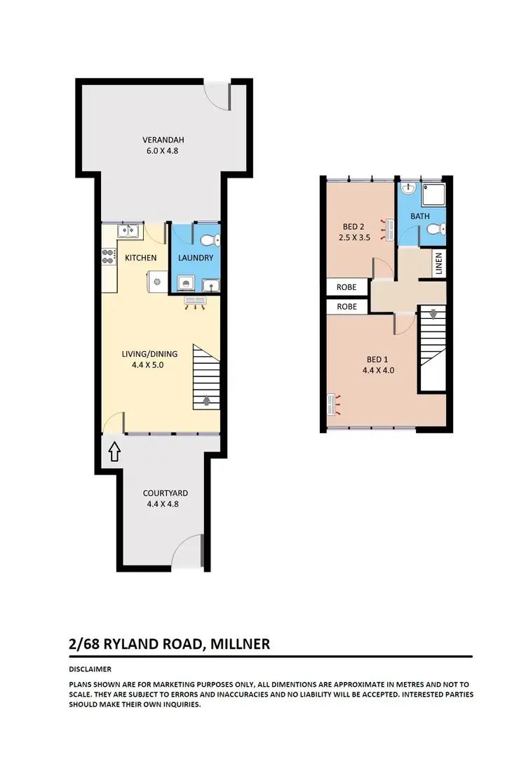 Floorplan of Homely unit listing, 2/68 Ryland Road, Millner NT 810