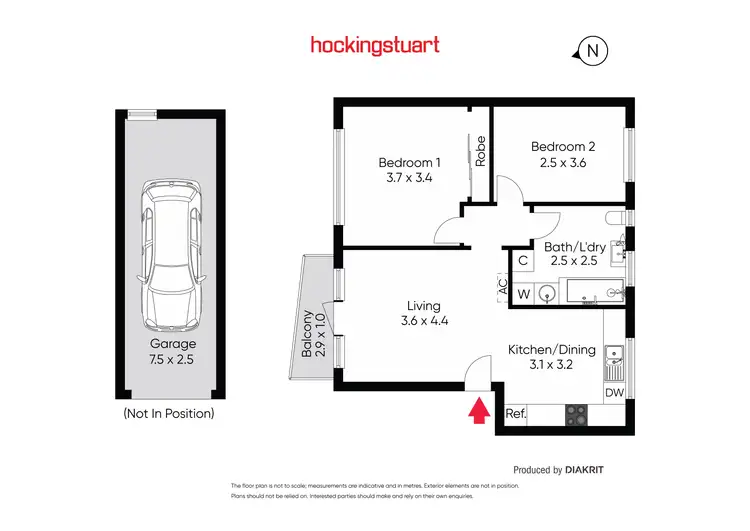 Floorplan of Homely flat listing, 16/146 Hyde Street, Yarraville VIC 3013