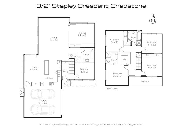 Floorplan of Homely townhouse listing, 3/21 Stapley Crescent, Chadstone VIC 3148