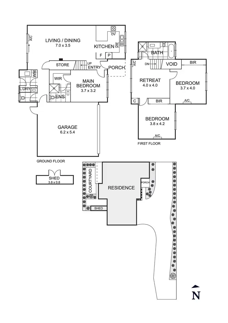 Floorplan of Homely townhouse listing, 2/667 Whitehorse Road, Mitcham VIC 3132