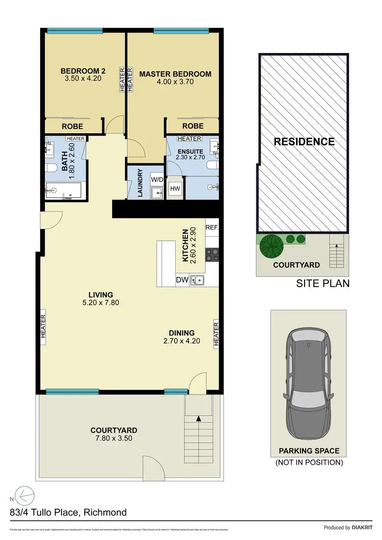 Floorplan of Homely apartment listing, 83/4 Tullo Place, Richmond VIC 3121