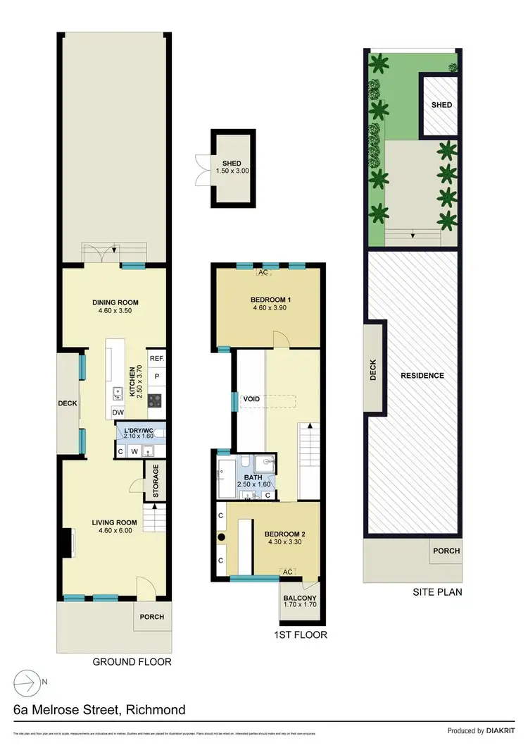 Floorplan of Homely townhouse listing, 6A Melrose Street, Richmond VIC 3121
