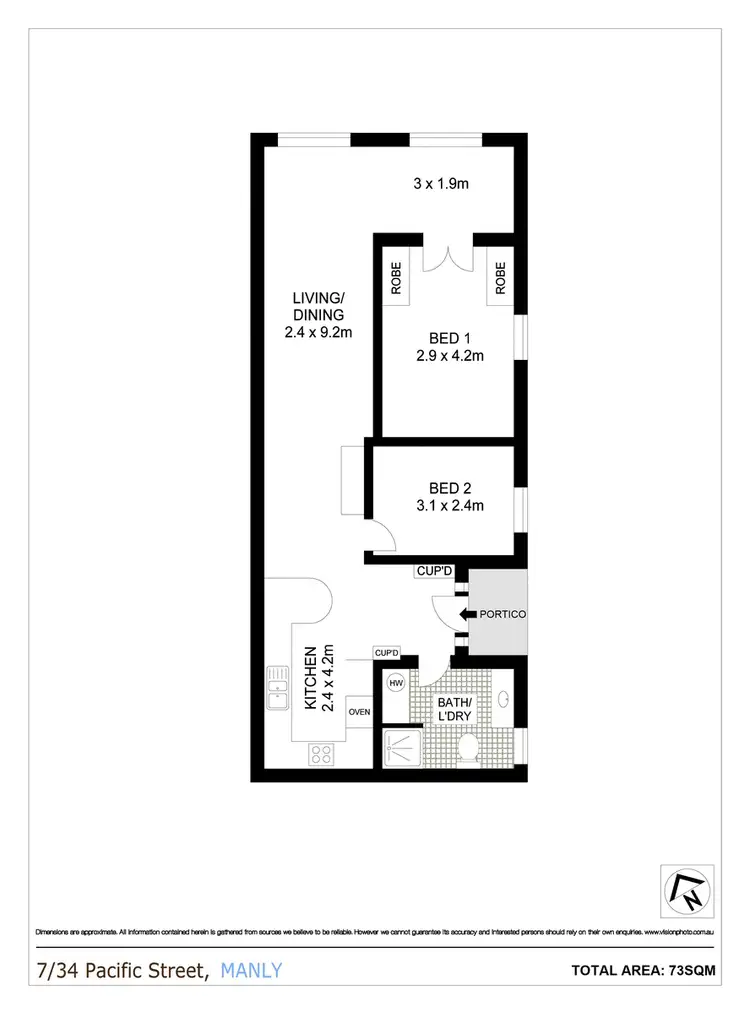 Floorplan of Homely apartment listing, 7/34 Pacific Street, Manly NSW 2095